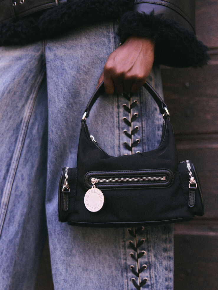 Women Black/White Logo 24/7 Bag | Stella McCartney US